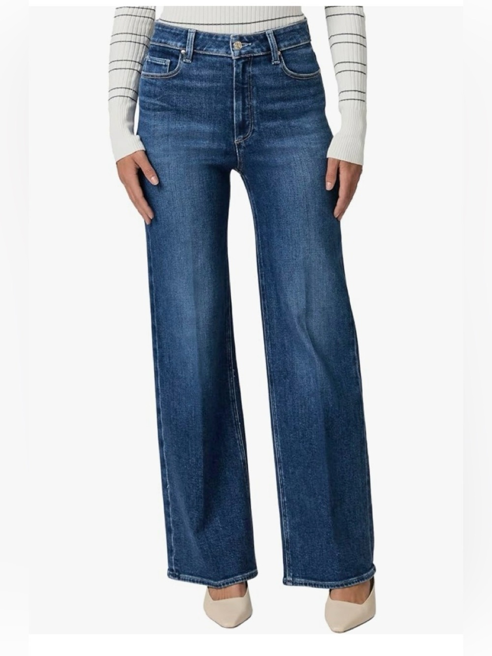 NWT Paige Anessa high rise ankle wide leg jean 29 finished hem